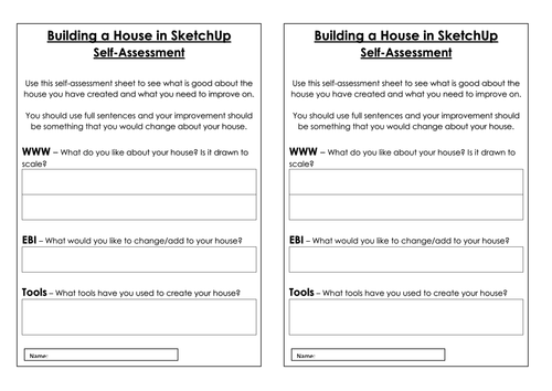 Self-Assessment Sheet