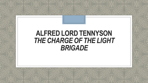 The Charge of the Light Brigade - Alfred, Lord Tennyson