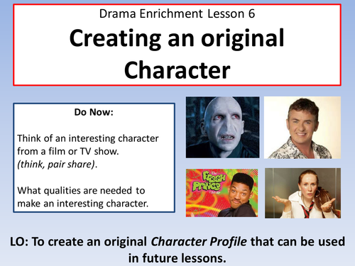 Characterisation - Creating a character