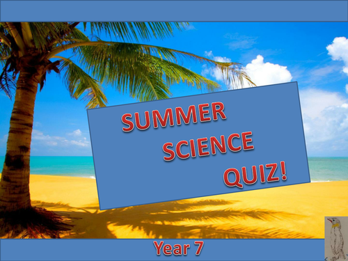 KS3 Summer Science Fun Quiz (with blind Robot challenge!)