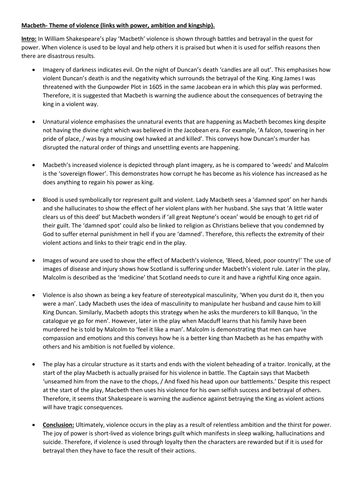 macbeth themes essay