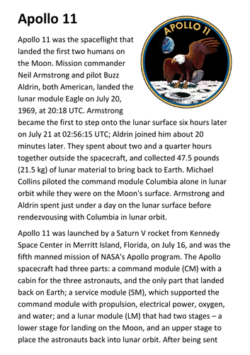Apollo 11 Handout