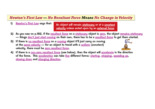 GCSE Newton's 1st and 2nd Laws