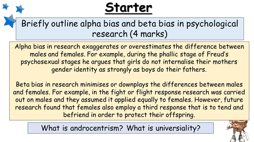 Issues and debates - Gender bias