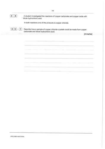 Revision of Positive ion testing - Chemical analysis