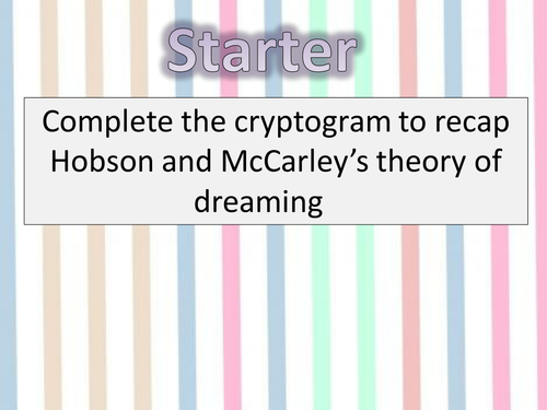 Activation-Synthesis (GCSE EDEXCEL)