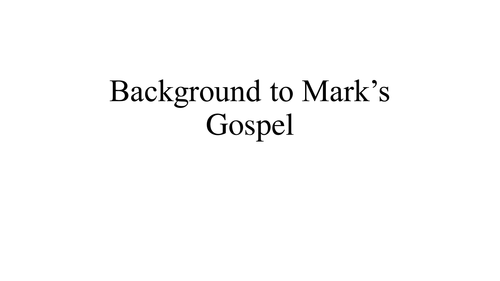 Mark's Gospel full course revision flashcards