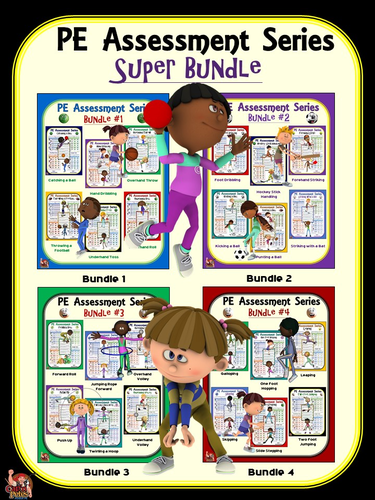 PE Assessment Series: Super Bundle: 24 Skill and Movement Assessment Packages