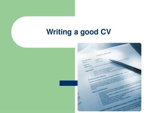 Writing a good CV (year 10)