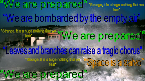 Storm on the Island Poster displaying key quotes