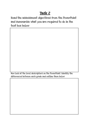 Task 2 & 3 Speaking and Listening Tasks