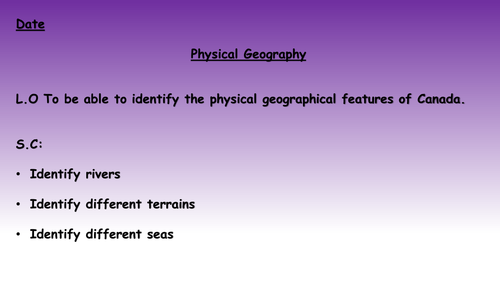 Physical and Human Geography of Canada