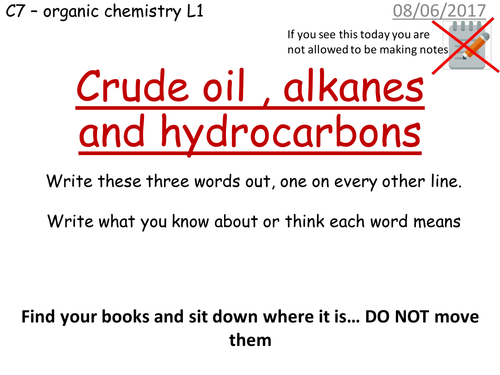 Crude oil, Alkanes and hydrocarbons