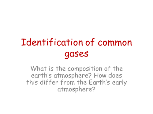 Identifying common gases