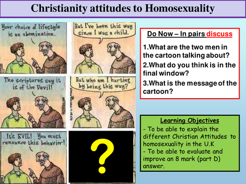 Christian Attitudes To Homosexuality Interview Lesson Teaching Resources 9618