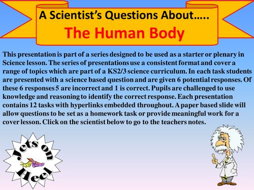 Scientists questions about the human body