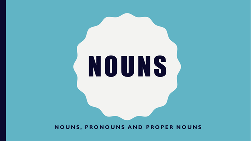 Nouns, pronouns and proper nouns PowerPoint.