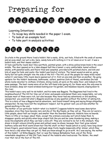 AQA English Paper 1 Revision Booklet