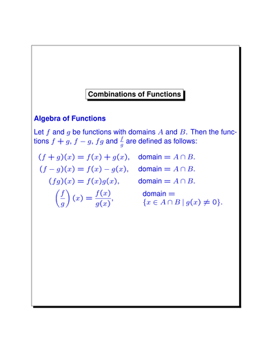 Overhead Slides from various Pure Math Topics