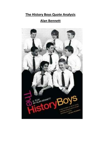 The History Boys Key Quotes Analysis