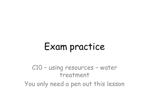 Waste water exam practice