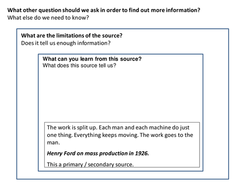 Henry Ford Source Aanalysis Activity on Mass Production