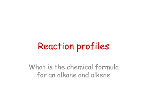 Reaction profiles