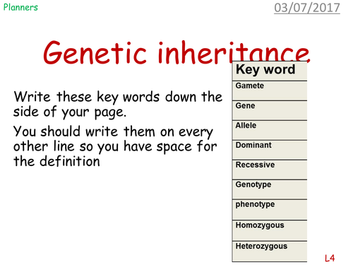 Genetic inheritance