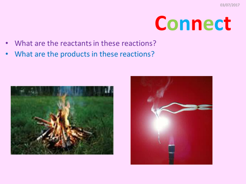 KS3 Activate Science 1 Reactions lesson 5 conservation of mass