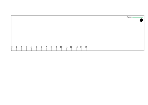 Printable ruler with times tables, fraction and directed number support