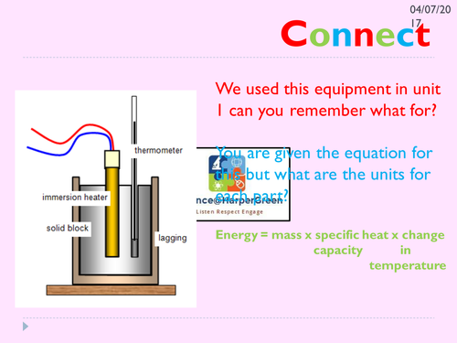GCSE Specific Heat Capacity