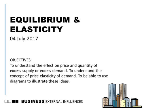 OCR AS Business (new spec) External Influences 03 Equilibrium & Elasticity