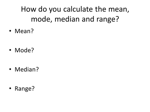 Maths Skills - Calculating Mean