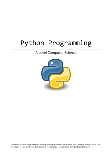 Python Programming Reference Guide/Tutorials Alevel Computer Science