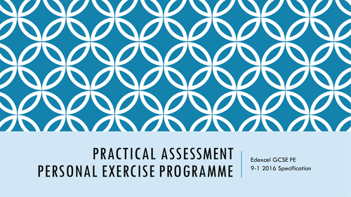 Edexcel GCSE PE (9-1 specification) Personal Exercise Programme