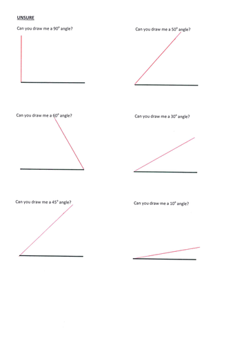 Drawing Angles Practice | Teaching Resources