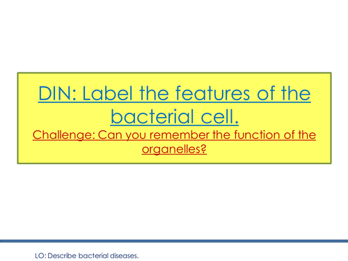 AQA Biology GCSE Infection: Lesson 9, bacterial diseases.