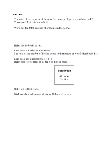 Ratio New GCSE Questions