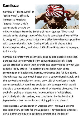 Kamikaze Handout