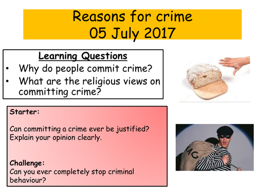 Reasons for Crime