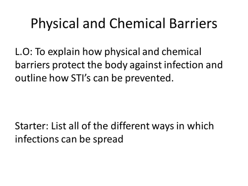 SB5i Physical and Chemical Barriers NEW GCSE EDEXCEL (9-1)
