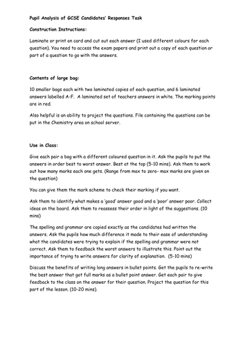 Using exam papers to revise