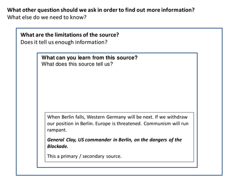 The Berlin Blockade Source Analysis Activity