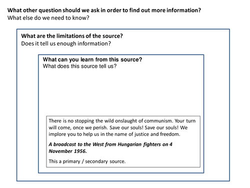 The Hungarian Uprising 1956 Source Analysis Activity