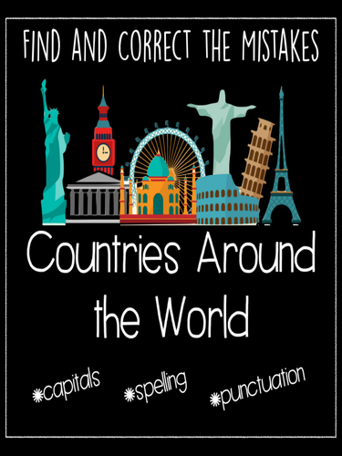 Countries Around the World: Find and Correct the Mistakes