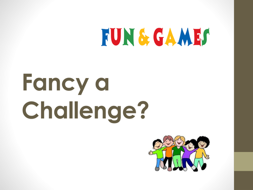 Fancy a Challenge? Tutor Time Quiz Activities