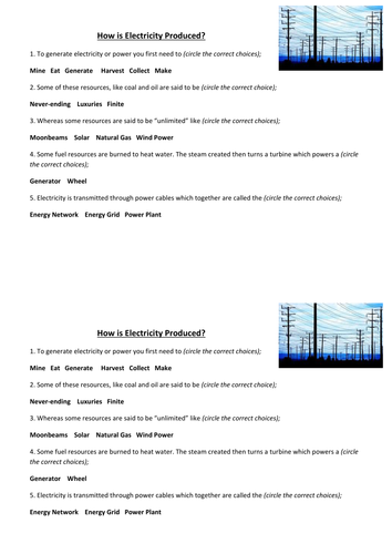 Energy; powering our planet