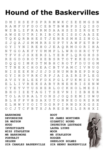 The Hound of the Baskervilles Word Search