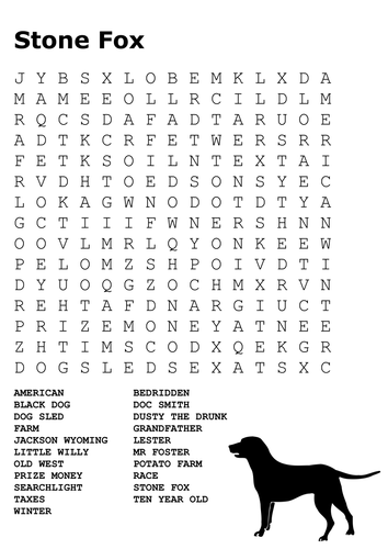 Stone Fox Word Search