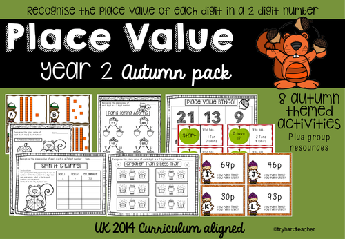 Yr2 Place Value Autumn Pack UK Curriculum 2014